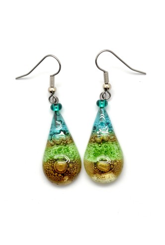 Glass Teardrop Earrings